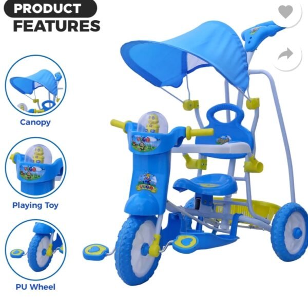 Dash Star Tricycle for Kids with Canopy Storage Basket Parental Control Handle TRICYCLE