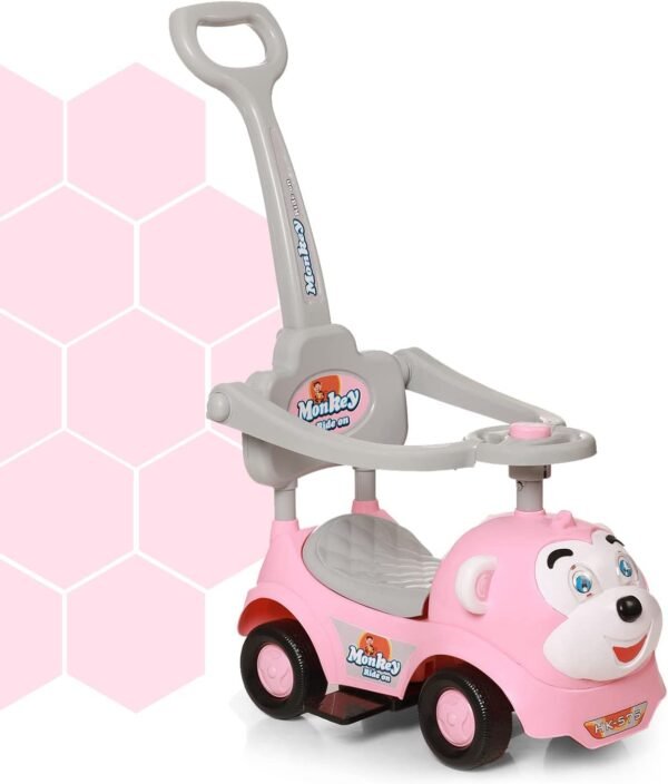 Dash Star Roger Ride On Push Musical Baby Car With Protective Arm Rest And Parent Handle Rideons & Wagons Non Battery Operated Ride On - Image 2