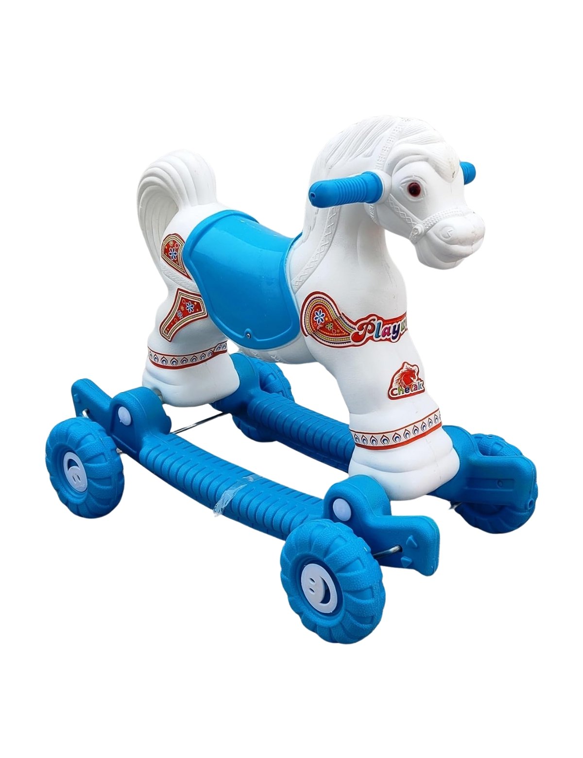 PLASTIC CHETAK HORSE WITH ROCKING FUNCTION AND RUNNING Car Non Battery Operated Ride On