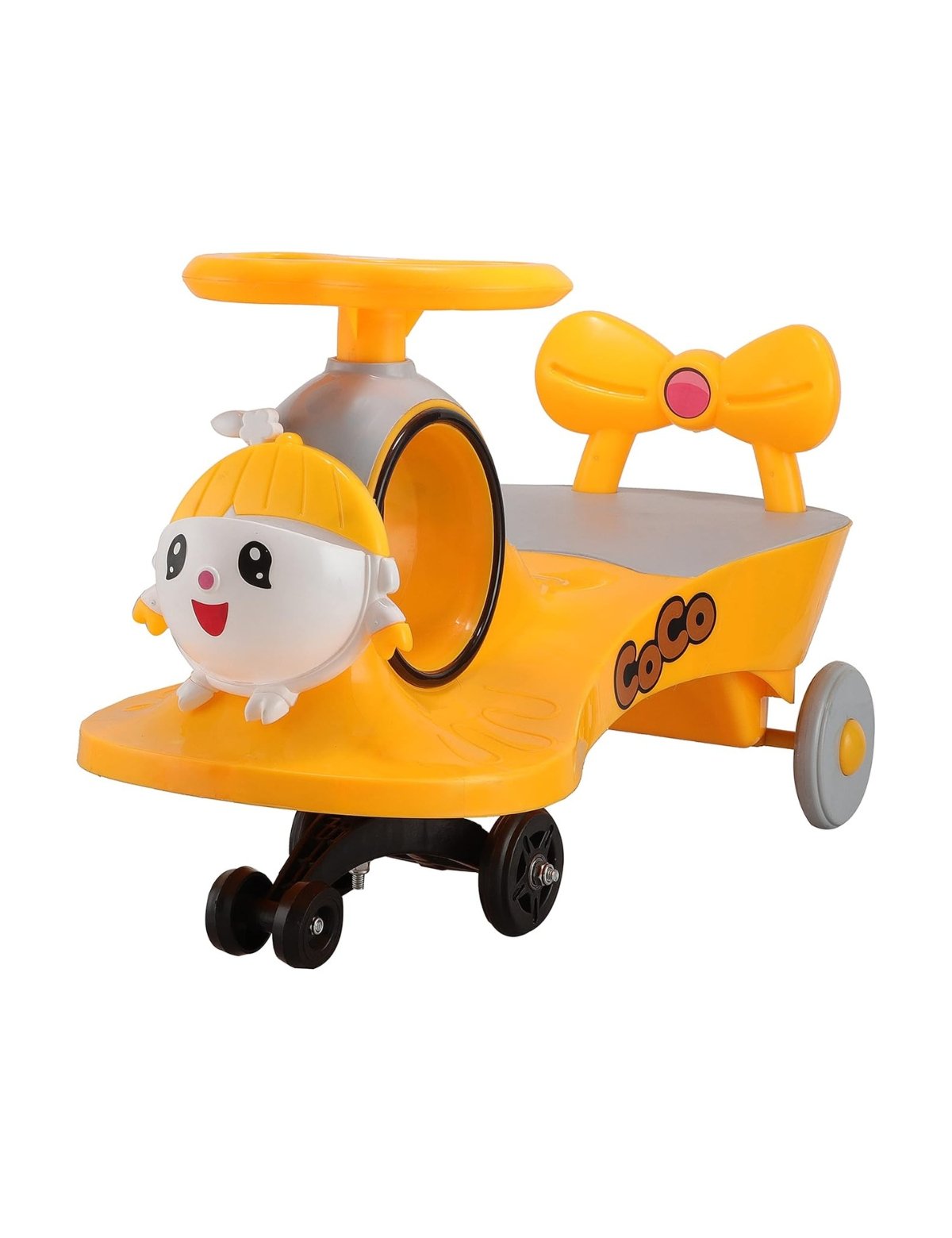 Coco Rider Drift Magic Swing Car for Kids & Baby, Twister Magic Ride on Car with Scratchfree PU Wheels, Push Ride on Magic Swing Car for Kids 3+ Years, Capacity Upto 125 KG