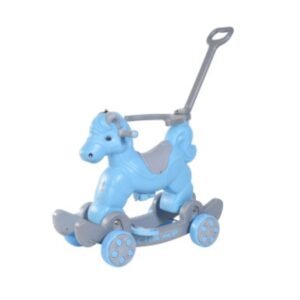 BAYBEE 3 In 1 Baby Horse Rider Kids Ride On Car For Kids, Push Ride On Toy With Rocker, Push Handle & Safety Belt | Baby Car Rocking Horse | Kids Car For Toddlers 1 To 3 Year Boy Girl,
