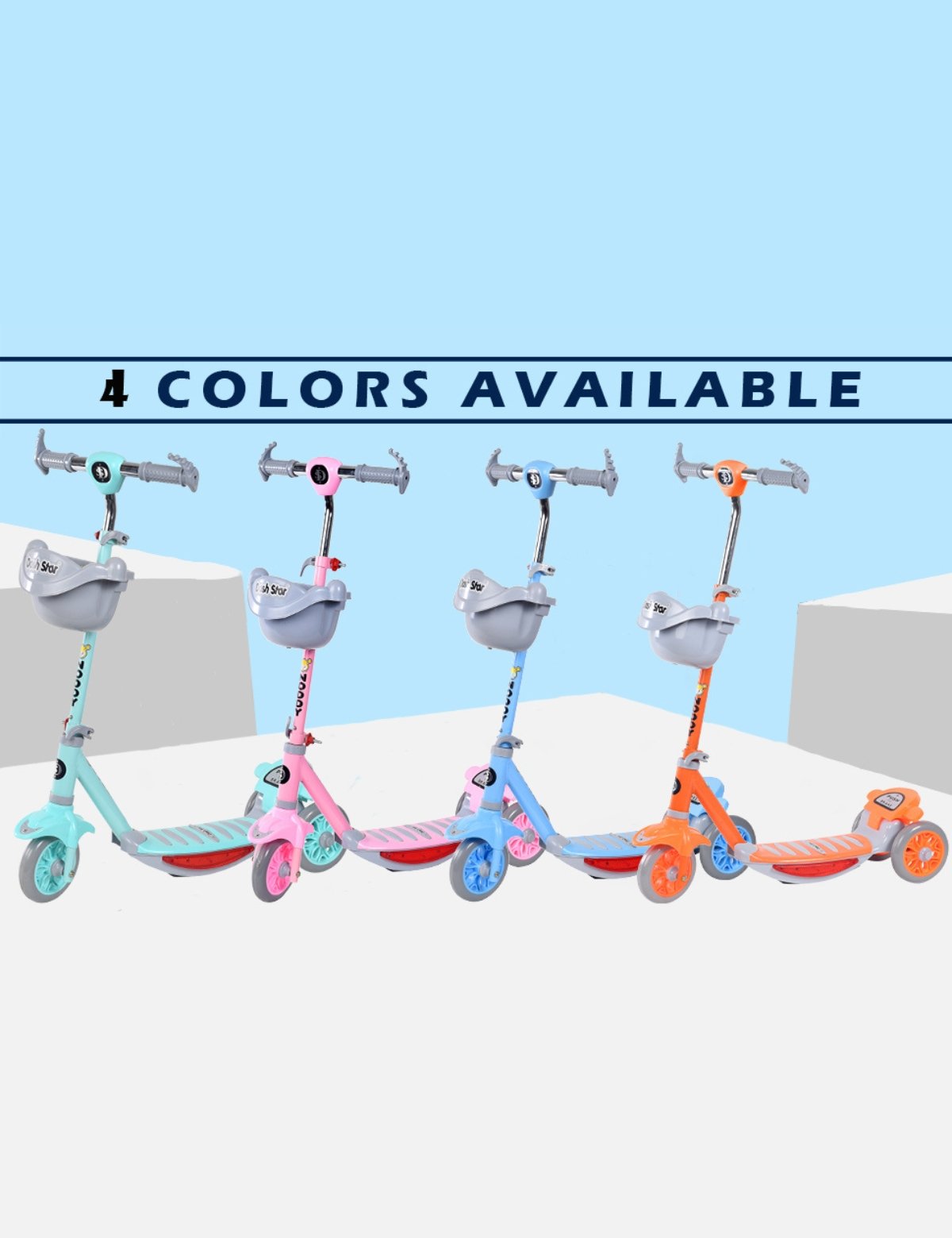 Dash Star Kids Noddy Scooter With Light And Music Ride On - Image 6