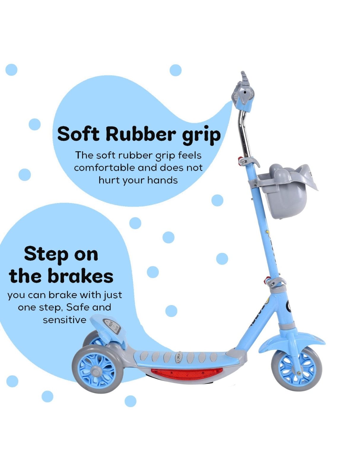 Dash Star Kids Noddy Scooter With Light And Music Ride On - Image 8