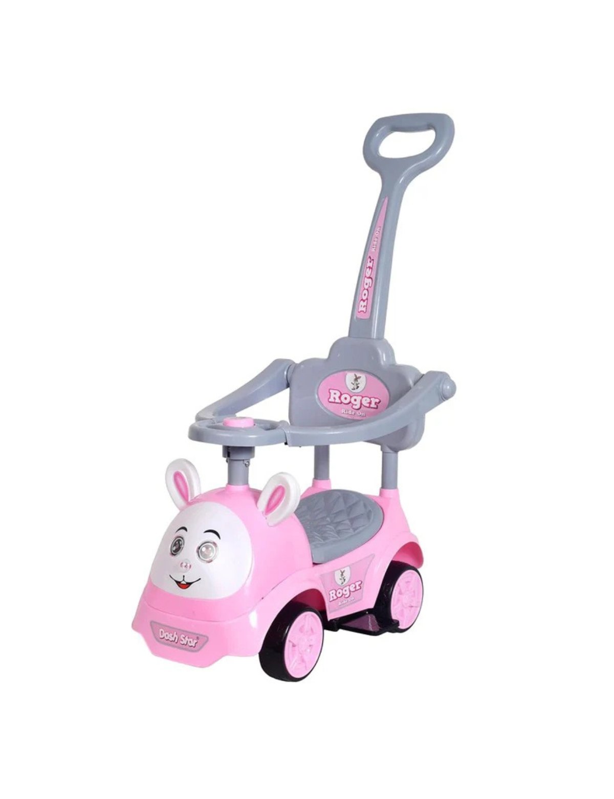 Dash Star Roger Ride On Push Musical Baby Car With Protective Arm Rest And Parent Handle Rideons & Wagons Non Battery Operated Ride On - Image 2