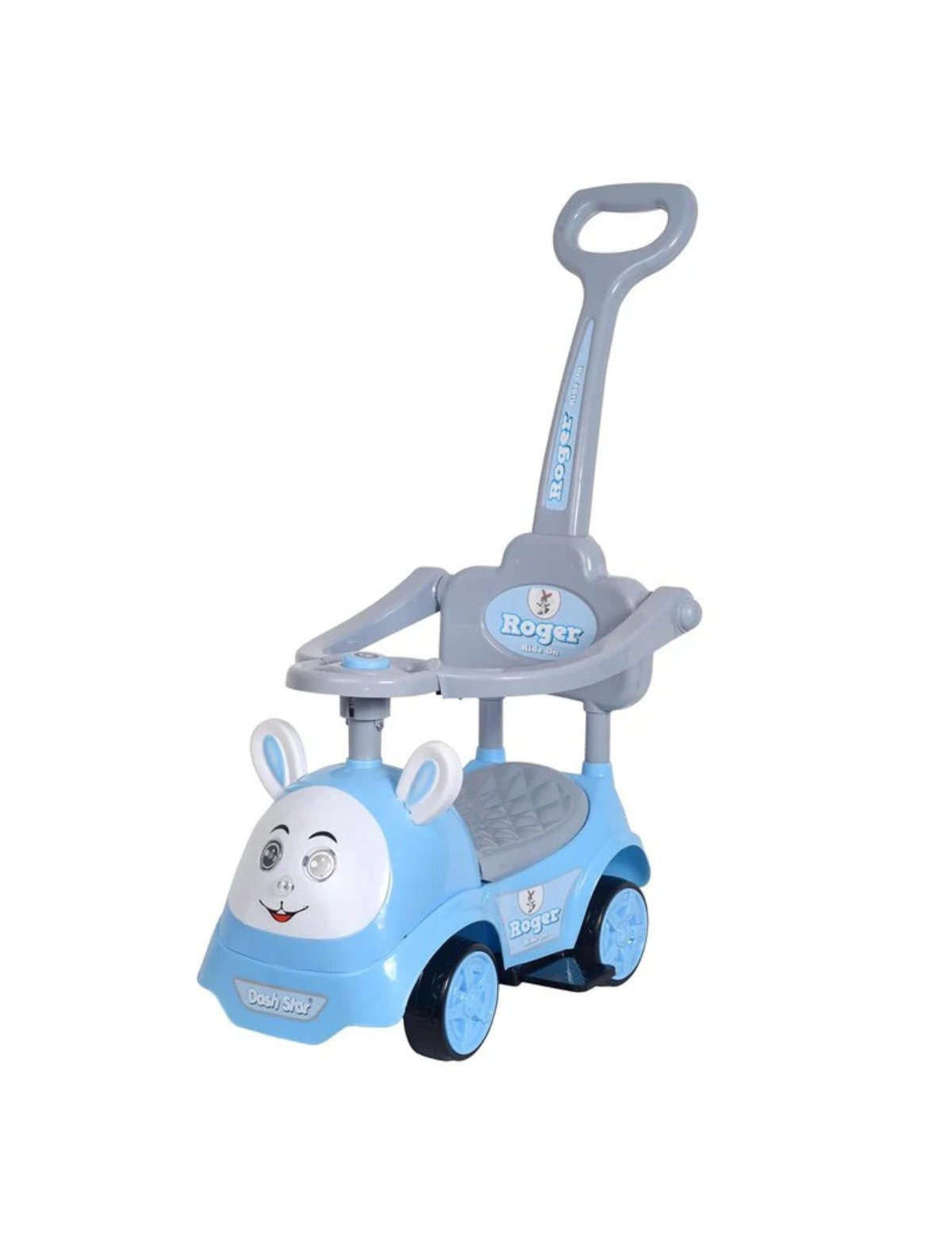 Dash Star Roger Ride On Push Musical Baby Car With Protective Arm Rest And Parent Handle Rideons & Wagons Non Battery Operated Ride On