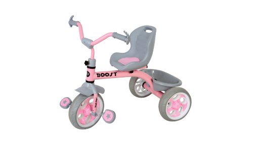 DASH TOYS Tricycle Dual Storage Basket With Bottel Safety Guardrail Comfort Seat