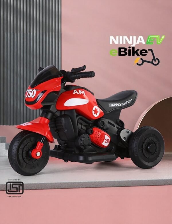 Ninja Ev With Music And Lights, Forward and Backward Gear, Built in MP3 player Bike Battery operated Ride On - Image 4