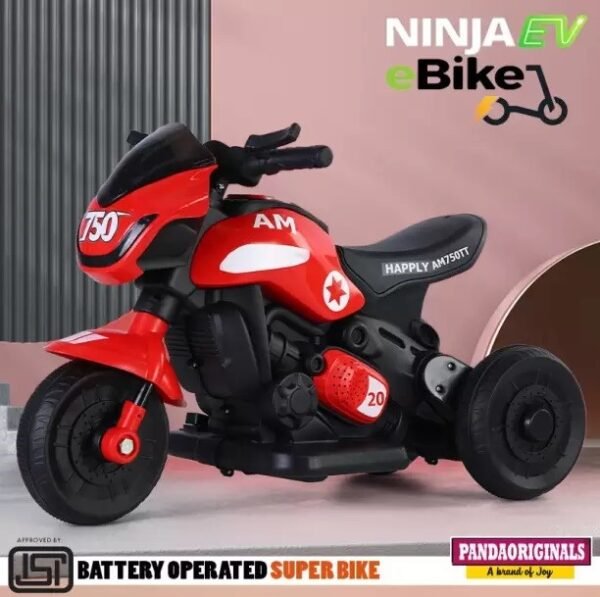 Ninja Ev With Music And Lights, Forward and Backward Gear, Built in MP3 player Bike Battery operated Ride On - Image 2