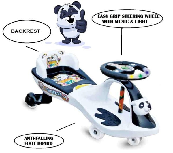 Panda Car Ride On- Multicolor - Image 3