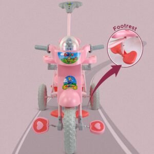 Dash Vega XL Musical Tricycle with Parental Handle, Storage Basket, Music and Lights, Safety Harness for Kids, and Capacity Upto 20 kg
