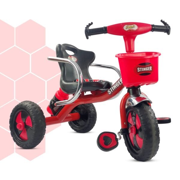 Dash Stinger Tricycle for Kids, Baby Cycle, Kids Cycle, Tricycle for Kids for 3 Years to 5 Years with Storage Basket and Sipper (Capacity 25kg  )