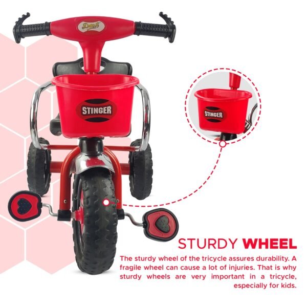 Dash Stinger Tricycle for Kids, Baby Cycle, Kids Cycle, Tricycle for Kids for 3 Years to 5 Years with Storage Basket and Sipper (Capacity 25kg  ) - Image 5