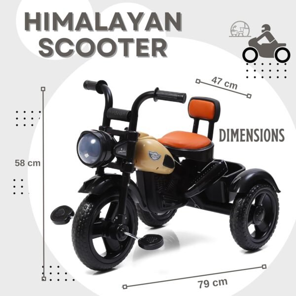 Fun Ride Himalayan Kids Tricycle - Front Headlight, Musical - 1 Year to 5 Years - - Image 3