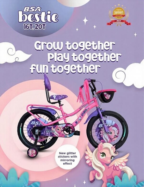 BSA Bestie Kids Bicycle, 20-inch, - Image 3